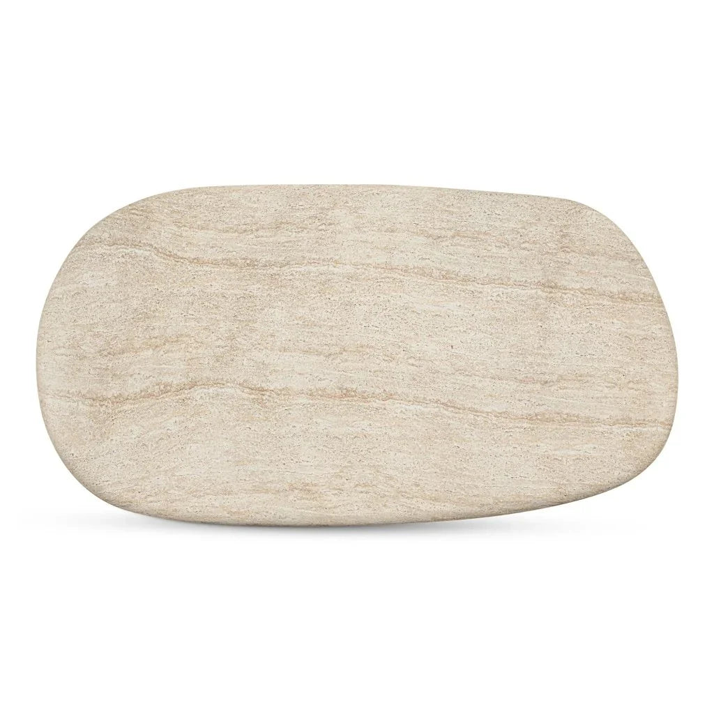 Warby Faux Travertine Outdoor Dining Table-Outdoor Dining Tables-Moe's Home-LOOMLAN