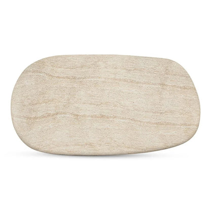 Warby Faux Travertine Outdoor Dining Table-Outdoor Dining Tables-Moe's Home-LOOMLAN