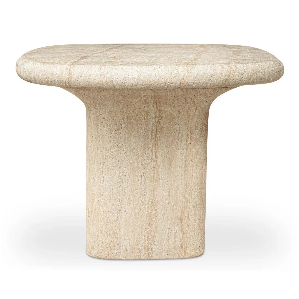 Warby Faux Travertine Outdoor Dining Table-Outdoor Dining Tables-Moe's Home-LOOMLAN