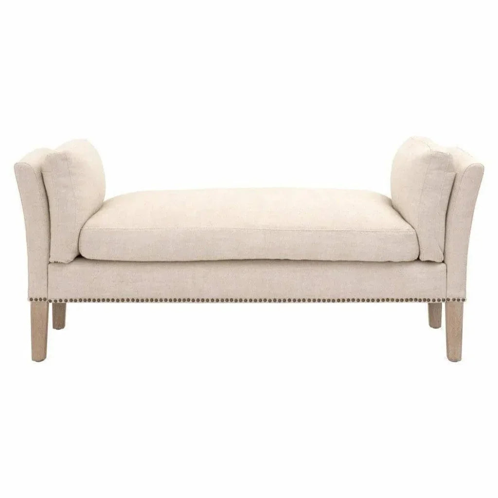 Warner Bench Bisque French Linen Natural - LOOMLAN - Essentials For Living - Bedroom Benches