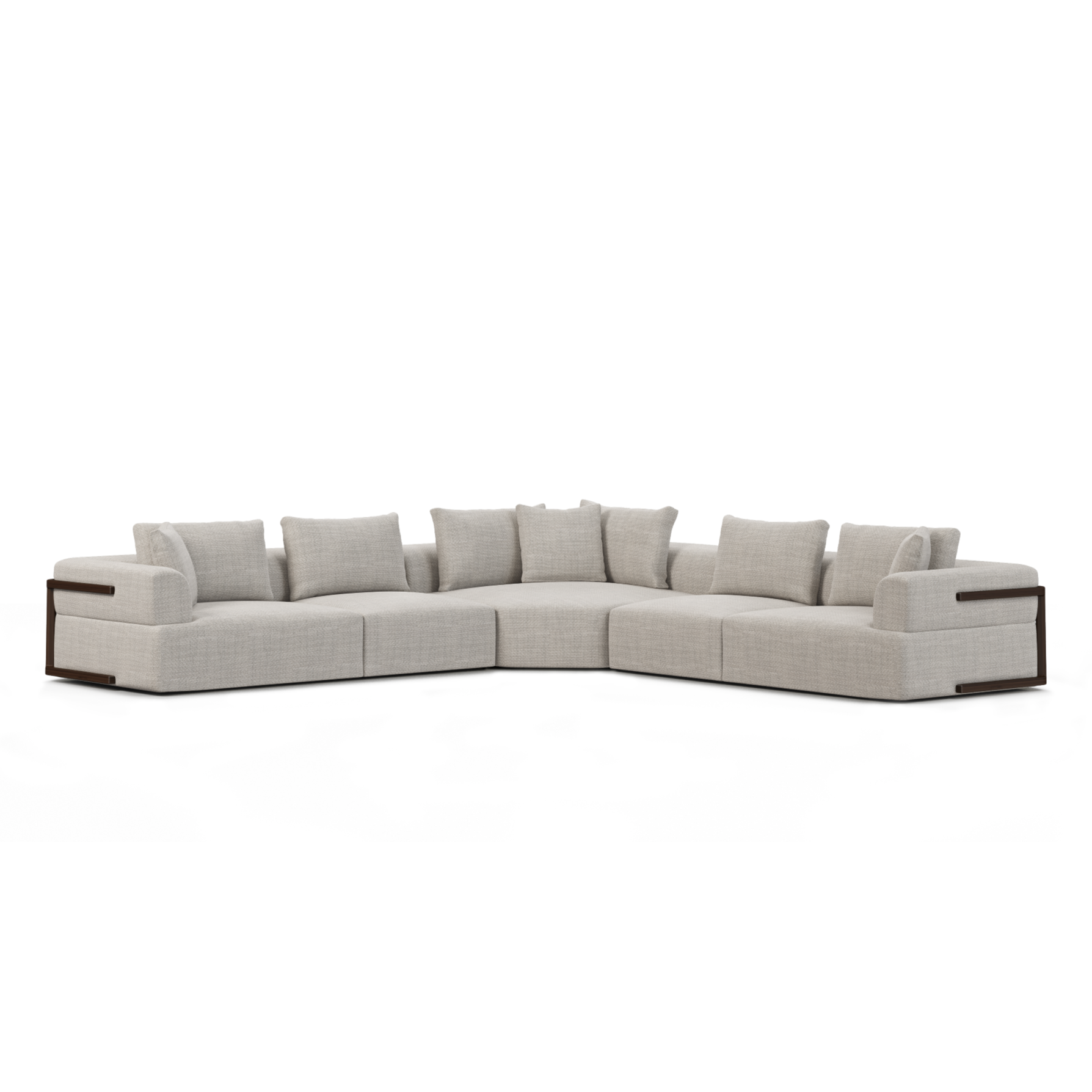 Warner Four Seater Sectional Sofa with Corner-Modular Sofas-Mercana-Grey-LOOMLAN