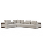 Warner Performance Fabric Sectional Sofa-Modular Sofas-Mercana-Grey-Left Facing-LOOMLAN