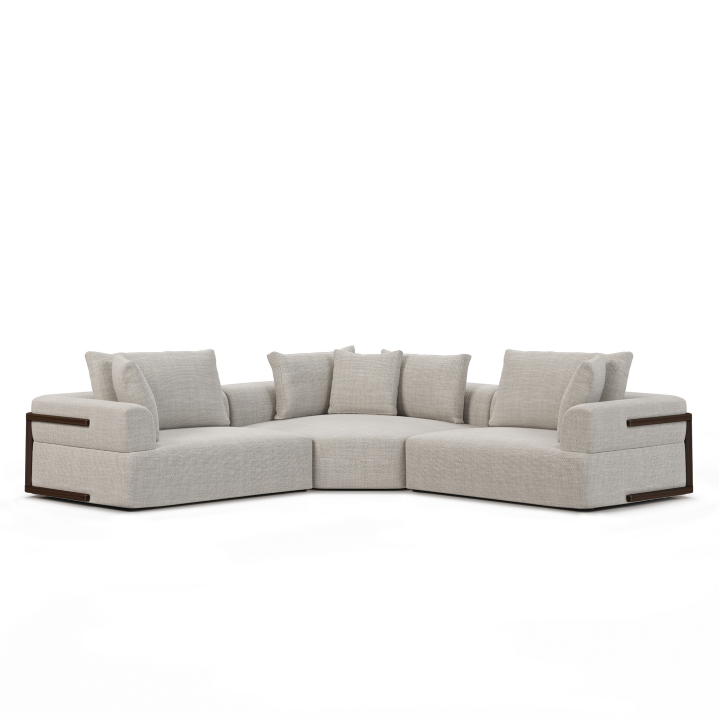 Warner Two Seater Sectional with Corner-Modular Sofas-Mercana-Grey-LOOMLAN