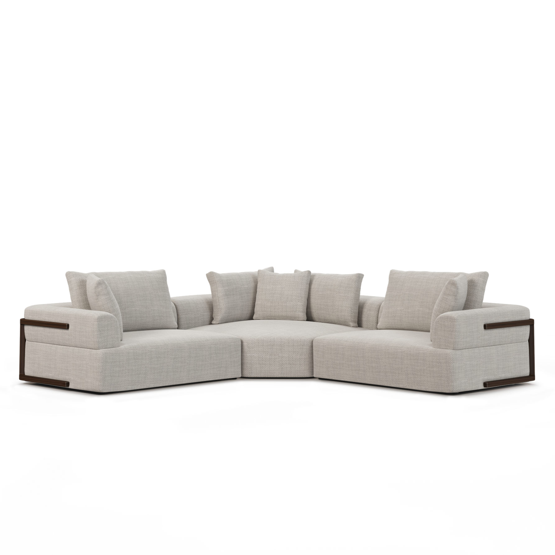 Warner Two Seater Sectional with Corner-Modular Sofas-Mercana-Grey-LOOMLAN
