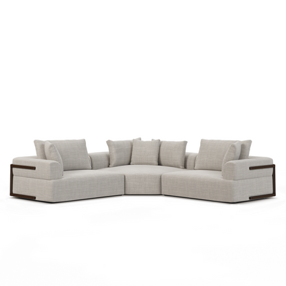 Warner Two Seater Sectional with Corner-Modular Sofas-Mercana-Grey-LOOMLAN
