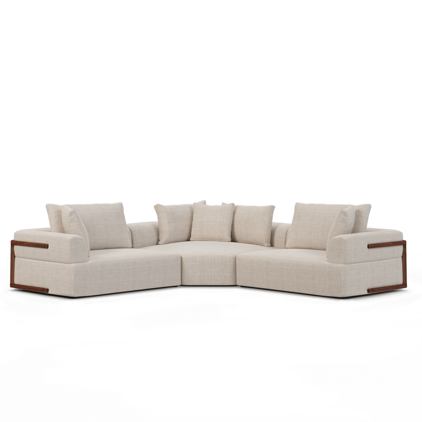 Warner Two Seater Sectional with Corner-Modular Sofas-Mercana-Oatmeal-LOOMLAN