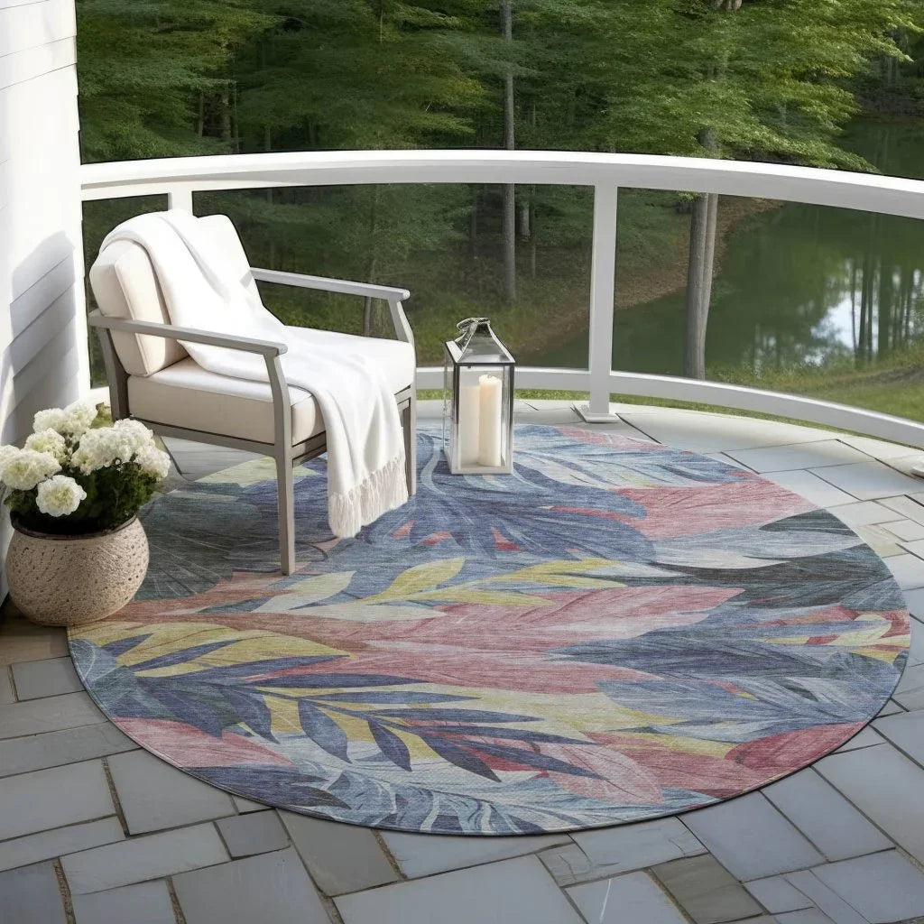 Warpella Blue Washable Indoor - Outdoor Rug - LOOMLAN - LOOMLAN Rugs - Outdoor Rugs