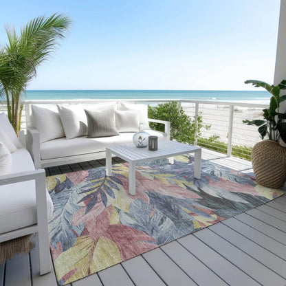 Warpella Blue Washable Indoor - Outdoor Rug - LOOMLAN - LOOMLAN Rugs - Outdoor Rugs