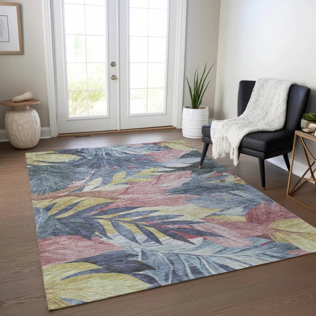 Warpella Blue Washable Indoor - Outdoor Rug - LOOMLAN - LOOMLAN Rugs - Outdoor Rugs