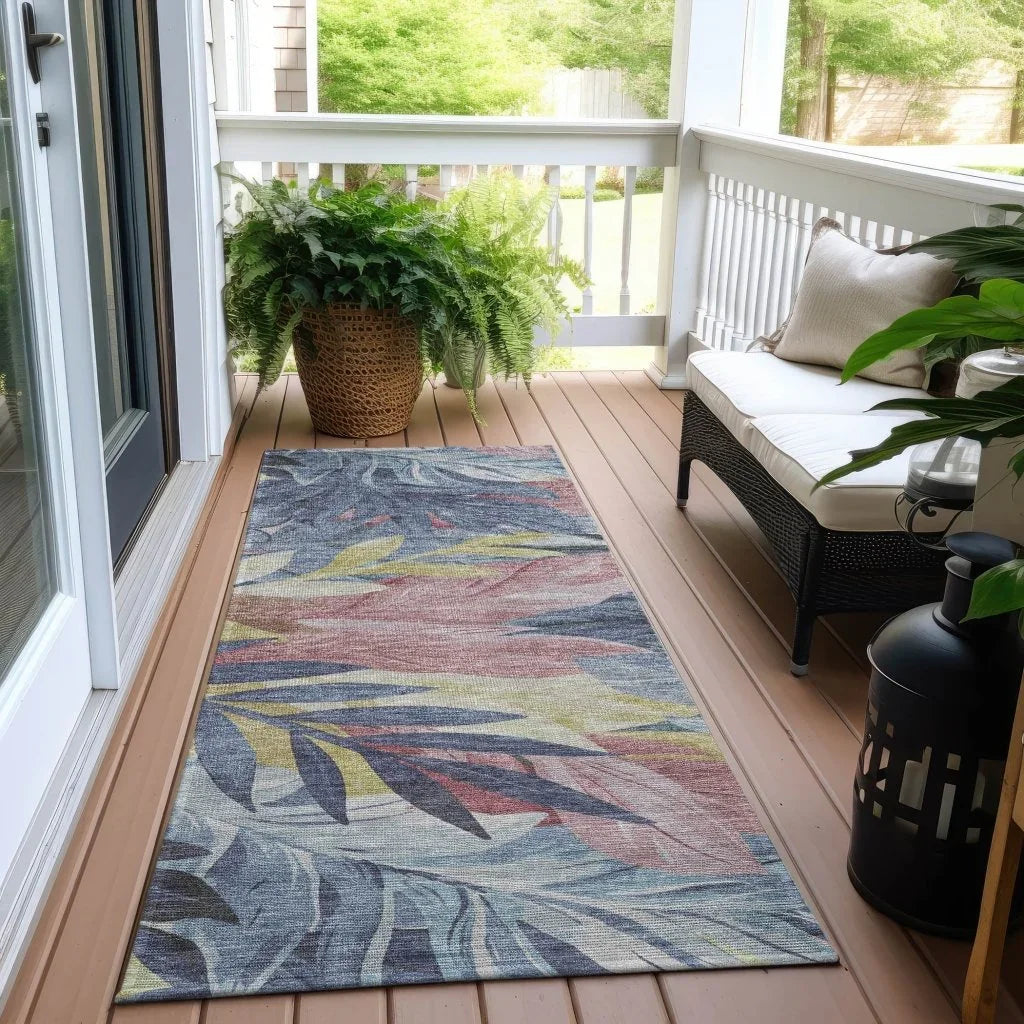 Warpella Blue Washable Indoor - Outdoor Rug - LOOMLAN - LOOMLAN Rugs - Outdoor Rugs