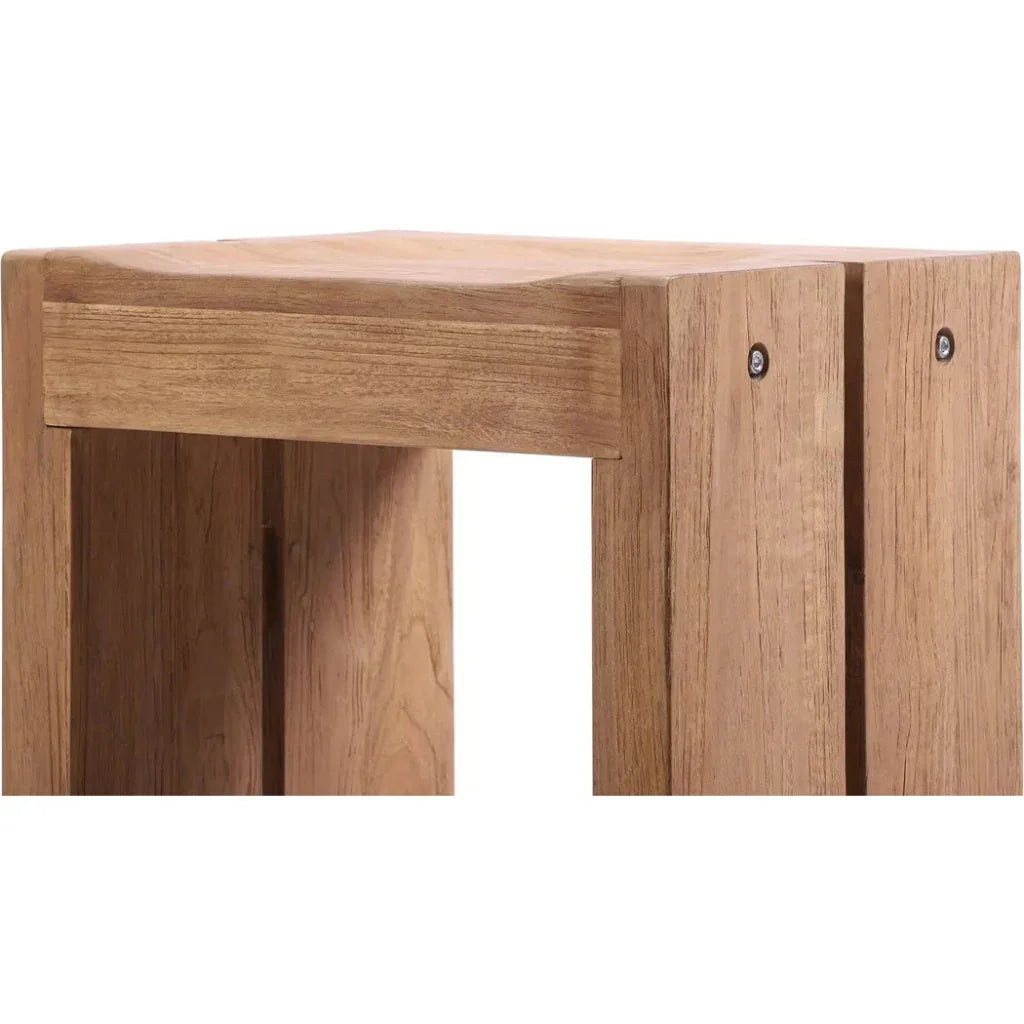 Warren Teak Counter Stools 2PC Outdoor Counter Stools-Outdoor Counter Stools-Seasonal Living-LOOMLAN