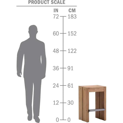Warren Teak Counter Stools 2PC Outdoor Counter Stools-Outdoor Counter Stools-Seasonal Living-LOOMLAN