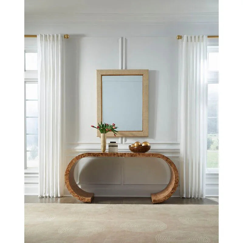 Warwick Raffia Covered Frame Wall Mirror - LOOMLAN - Chelsea House - Wall Mirrors