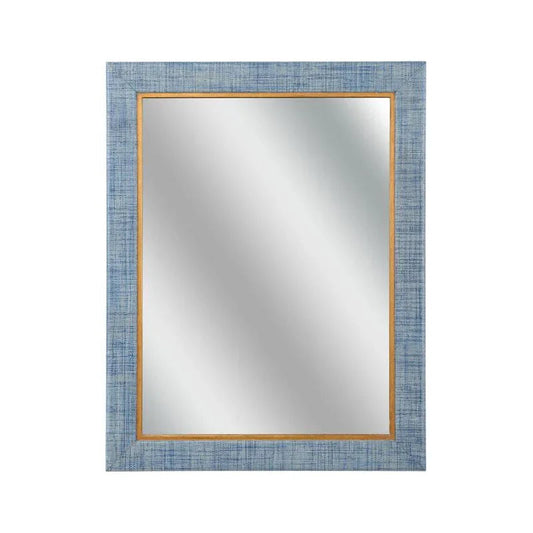 Warwick Wood Framed Wall Mirror - Blue - LOOMLAN - Chelsea House - Wall Mirrors