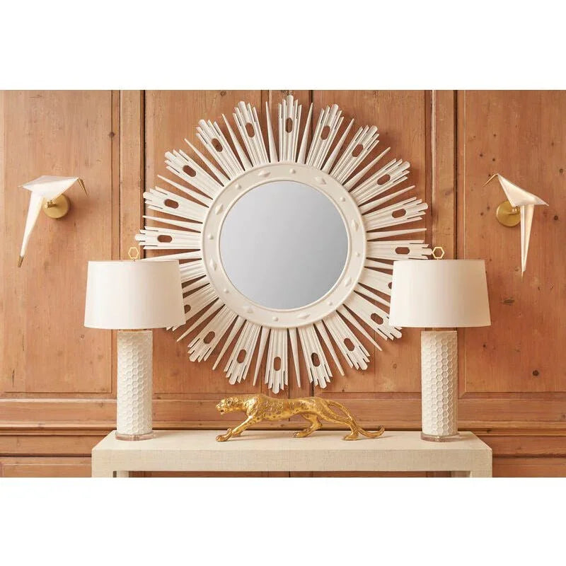 Wasden White Lacquer Wall Mirror - LOOMLAN - Chelsea House - Wall Mirrors