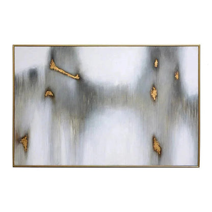 Water Marks Hand Wall Art With Gold Floater - LOOMLAN - SUNPAN - Canvas Art