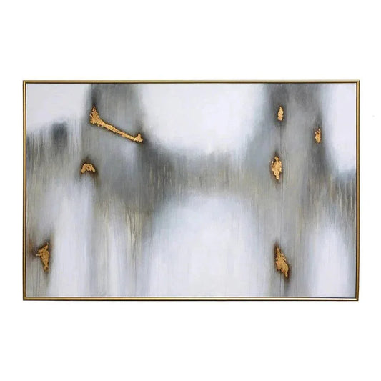 Water Marks Hand Wall Art With Gold Floater - LOOMLAN - SUNPAN - Canvas Art