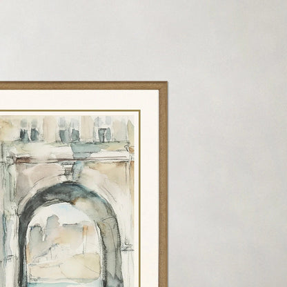 Watercolor Arches Wood Framed Wall Art 2PC