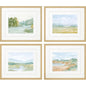 Watercolour Green Framed Wall Art 4PC