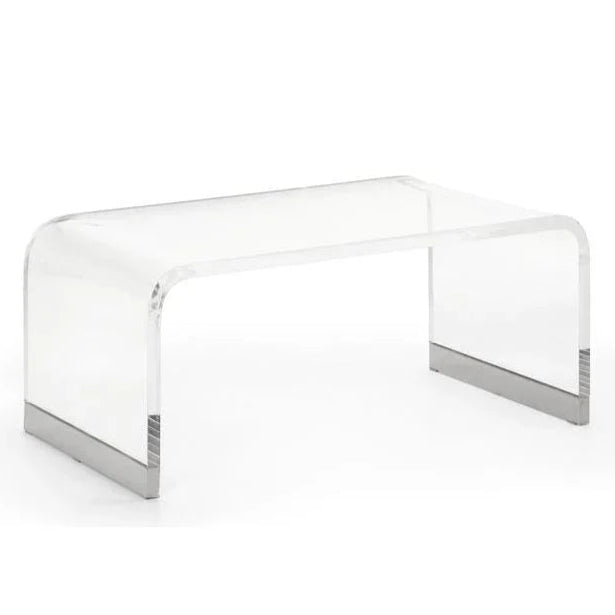 Waterfall Acrylic Made Clear Coffee Table - LOOMLAN - Chelsea House - Coffee Tables