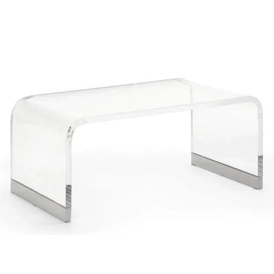 Waterfall Acrylic Made Clear Coffee Table - LOOMLAN - Chelsea House - Coffee Tables