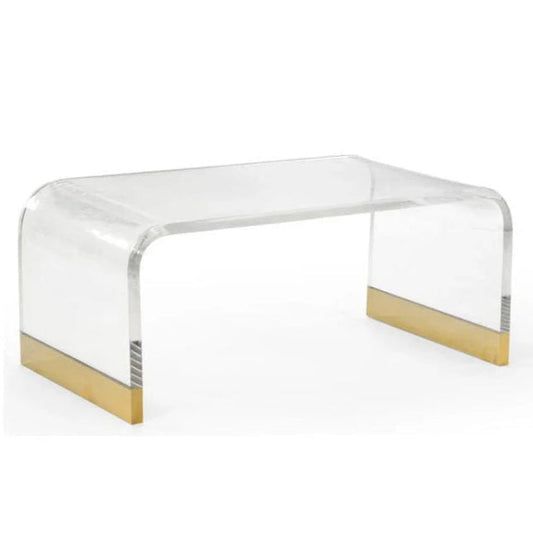 Waterfall Acrylic Made Clear Coffee Table - LOOMLAN - Chelsea House - Coffee Tables