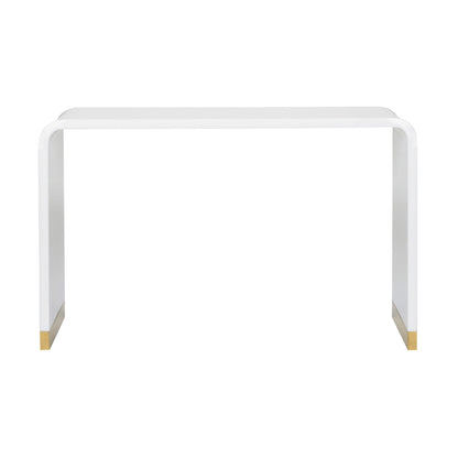 Waterfall Acrylic White Console Table