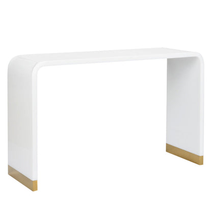 Waterfall Acrylic White Console Table