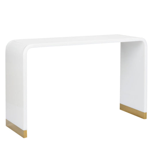 Waterfall Acrylic White Console Table