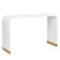 Waterfall Acrylic White Console Table