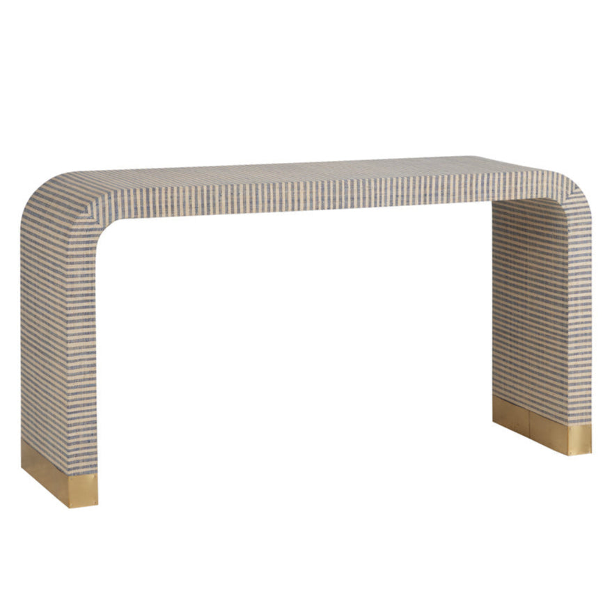 Waterfall Raffia Warp Console Table