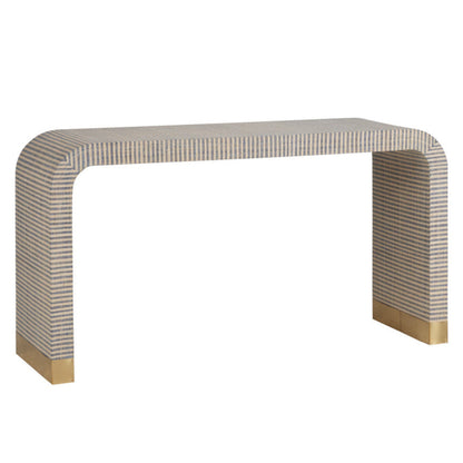 Waterfall Raffia Warp Console Table