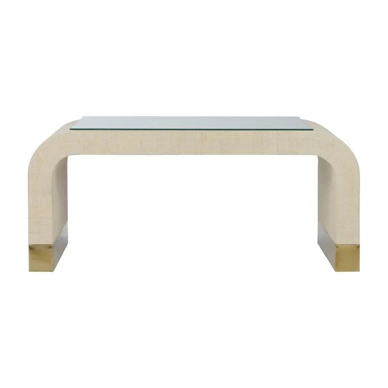 Waterfall Raffia Warpped Coffee Table - LOOMLAN - Chelsea House - Coffee Tables
