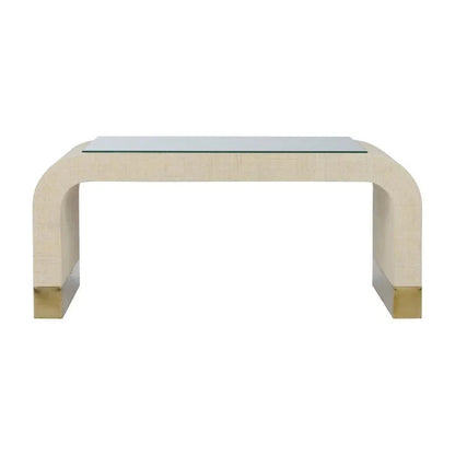 Waterfall Raffia Warpped Coffee Table - LOOMLAN - Chelsea House - Coffee Tables