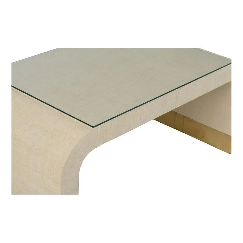 Waterfall Raffia Warpped Coffee Table - LOOMLAN - Chelsea House - Coffee Tables