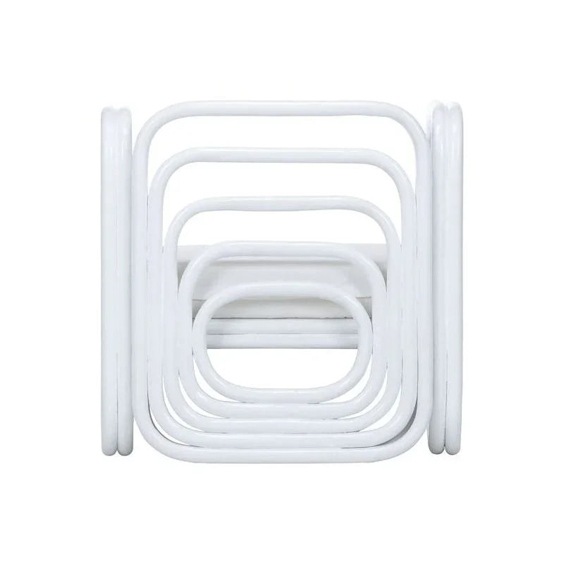 Waterfall Rattan Frame White Tub Chair - LOOMLAN - Wildwood - Club Chairs