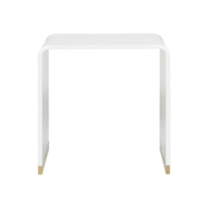 Waterfall White Acrylic Made End Table - LOOMLAN - Chelsea House - Side Tables