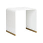 Waterfall White Acrylic Made End Table - LOOMLAN - Chelsea House - Side Tables