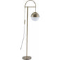 Waterloo Floor Lamp White & Brushed Bronze-Floor Lamps-Zuo Modern-LOOMLAN