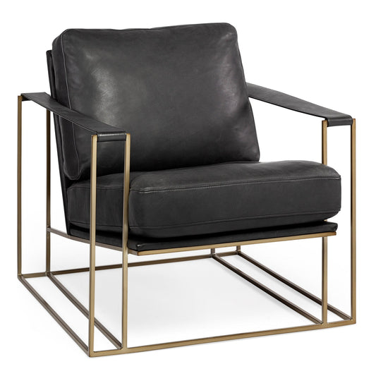 Watson Leather Modern Accent Chair