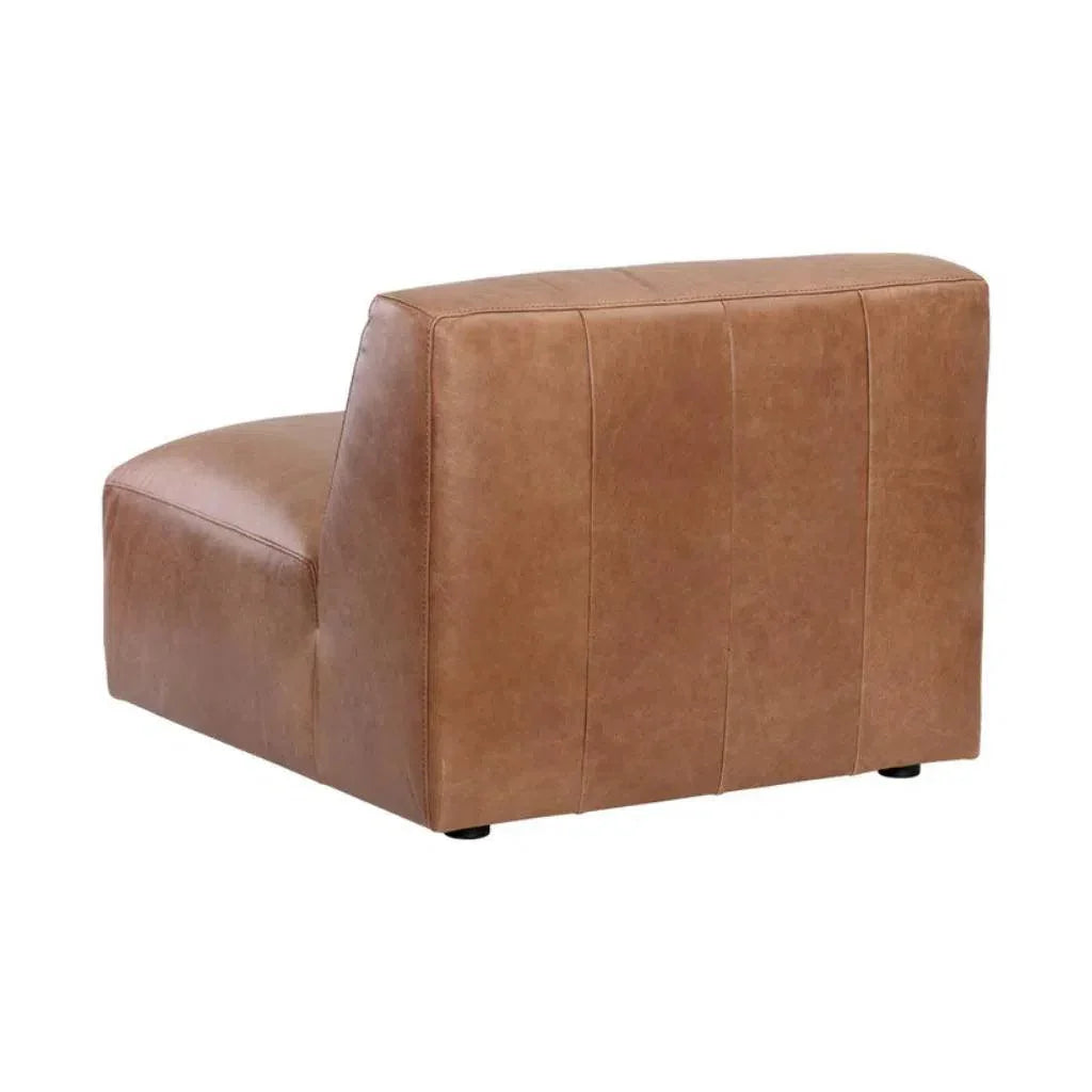 Watson Leather Modular Armless Chair-Modular Sofas-SUNPAN-LOOMLAN