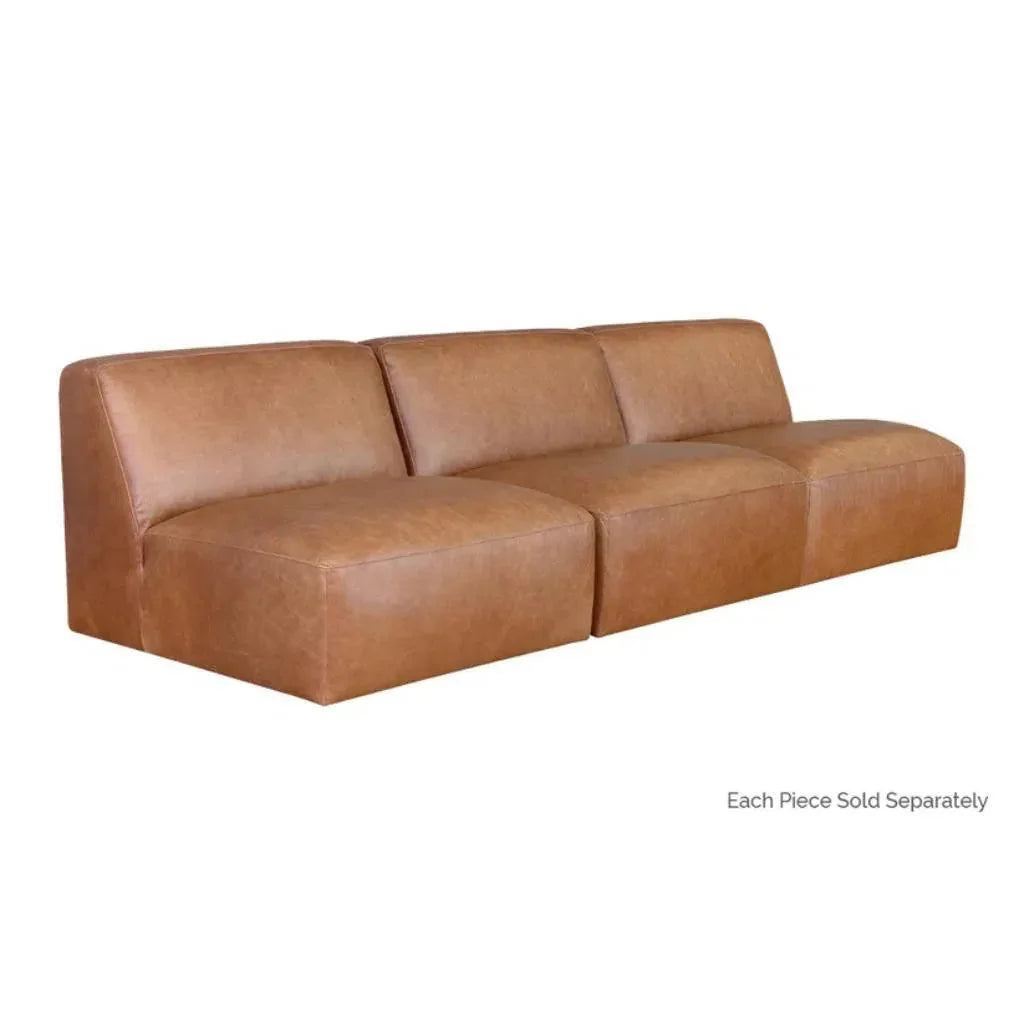 Watson Leather Modular Armless Chair-Modular Sofas-SUNPAN-LOOMLAN