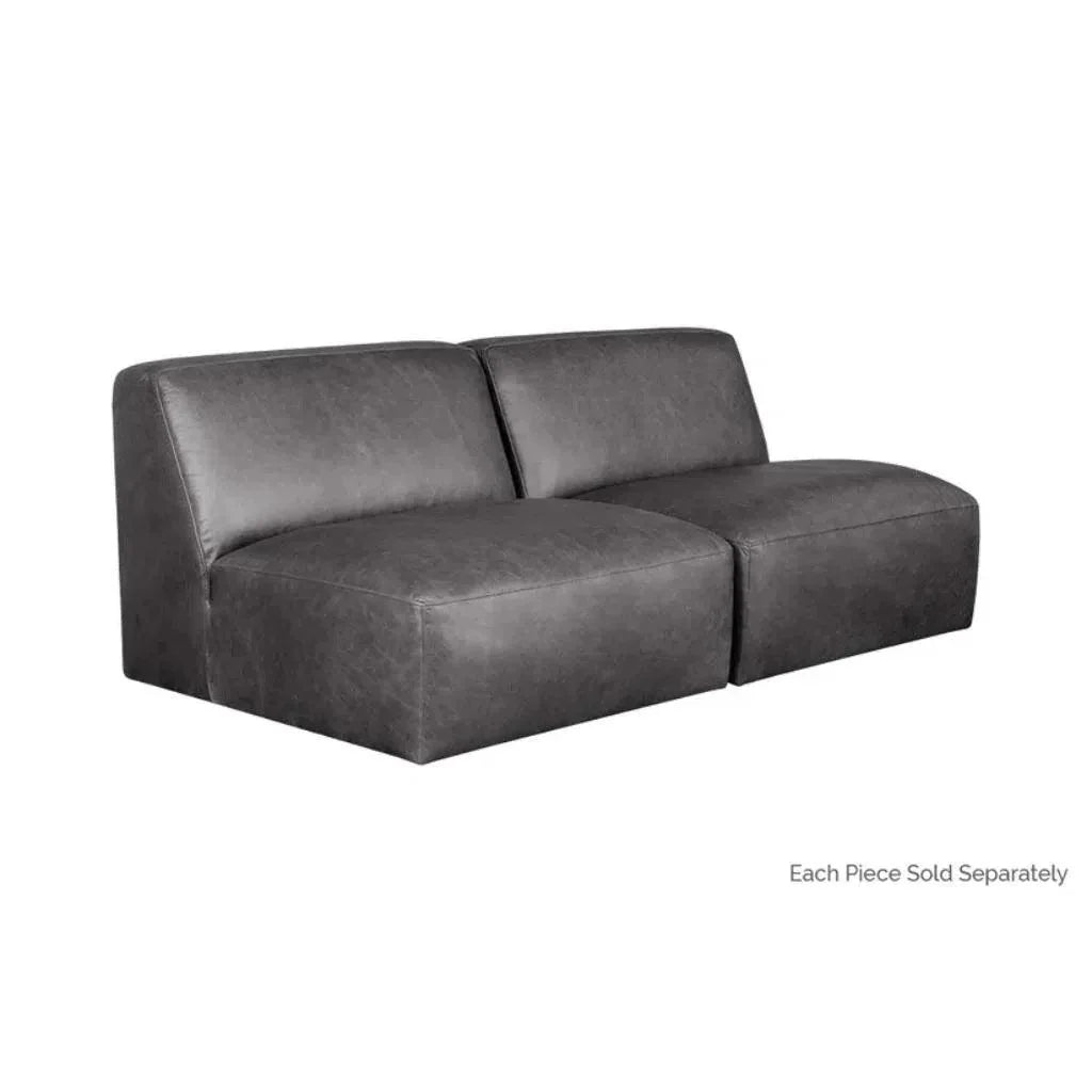 Watson Leather Modular Armless Chair-Modular Sofas-SUNPAN-LOOMLAN