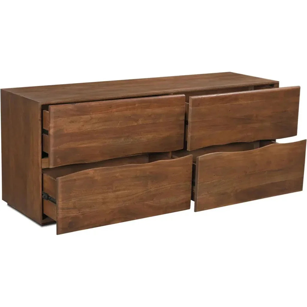 Watson Wood Brown 4 Drawer Dresser - LOOMLAN - Moe's Home - Dressers