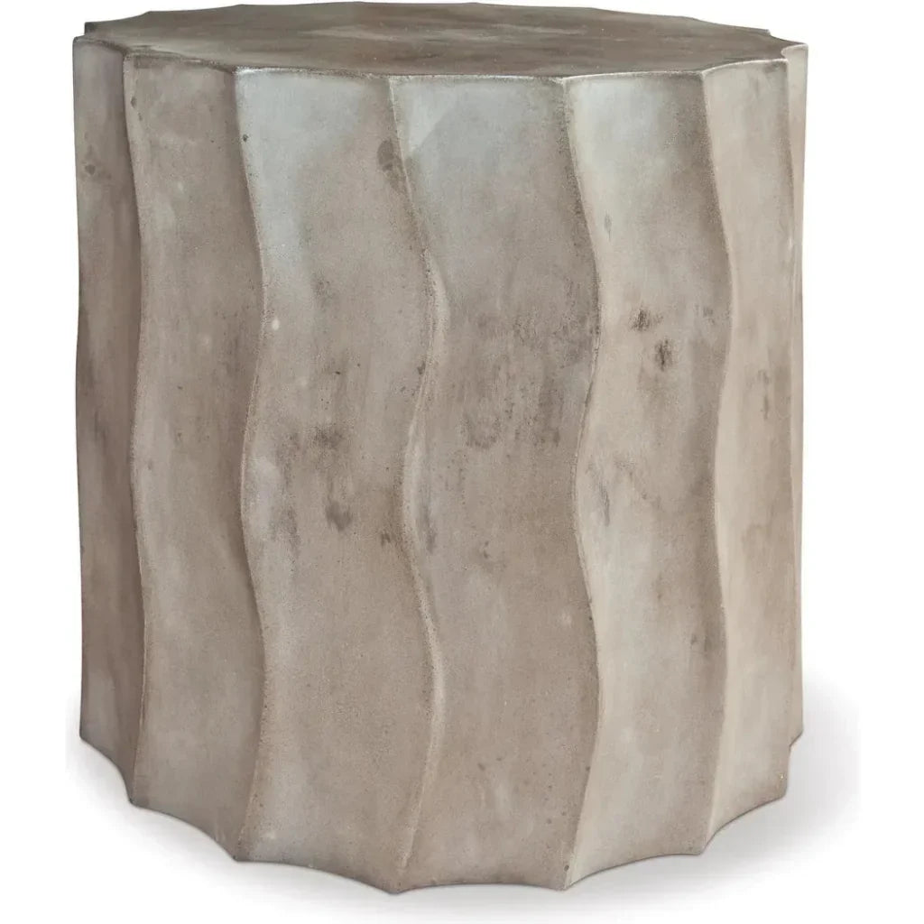 Wave Accent Table (Short) - Concrete Outdoor End Table - LOOMLAN - Seasonal Living - Outdoor Side Tables