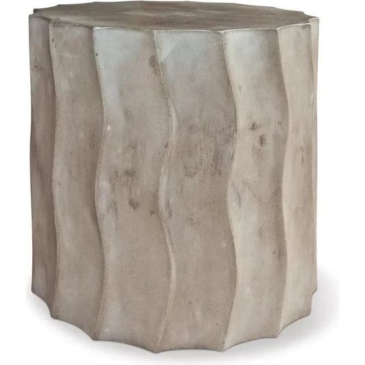 Wave Accent Table (Short) - Concrete Outdoor End Table - LOOMLAN - Seasonal Living - Outdoor Side Tables