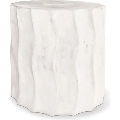 Wave Accent Table (Short) - White Outdoor End Table - LOOMLAN - Seasonal Living - Outdoor Side Tables