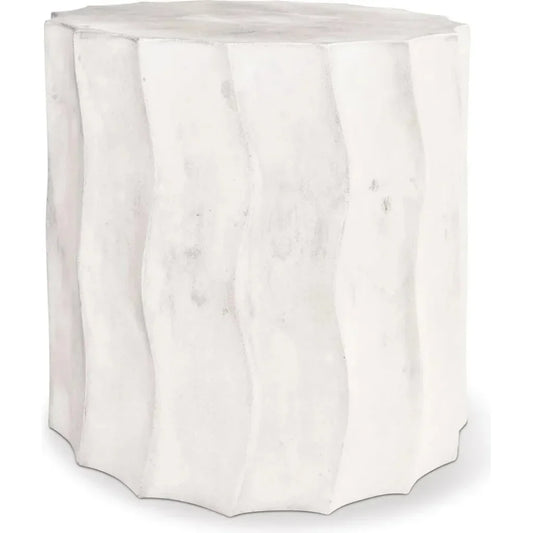 Wave Accent Table (Short) - White Outdoor End Table - LOOMLAN - Seasonal Living - Outdoor Side Tables