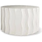 Wave Accent Table (Wide) - White Outdoor End Table - LOOMLAN - Seasonal Living - Outdoor Side Tables