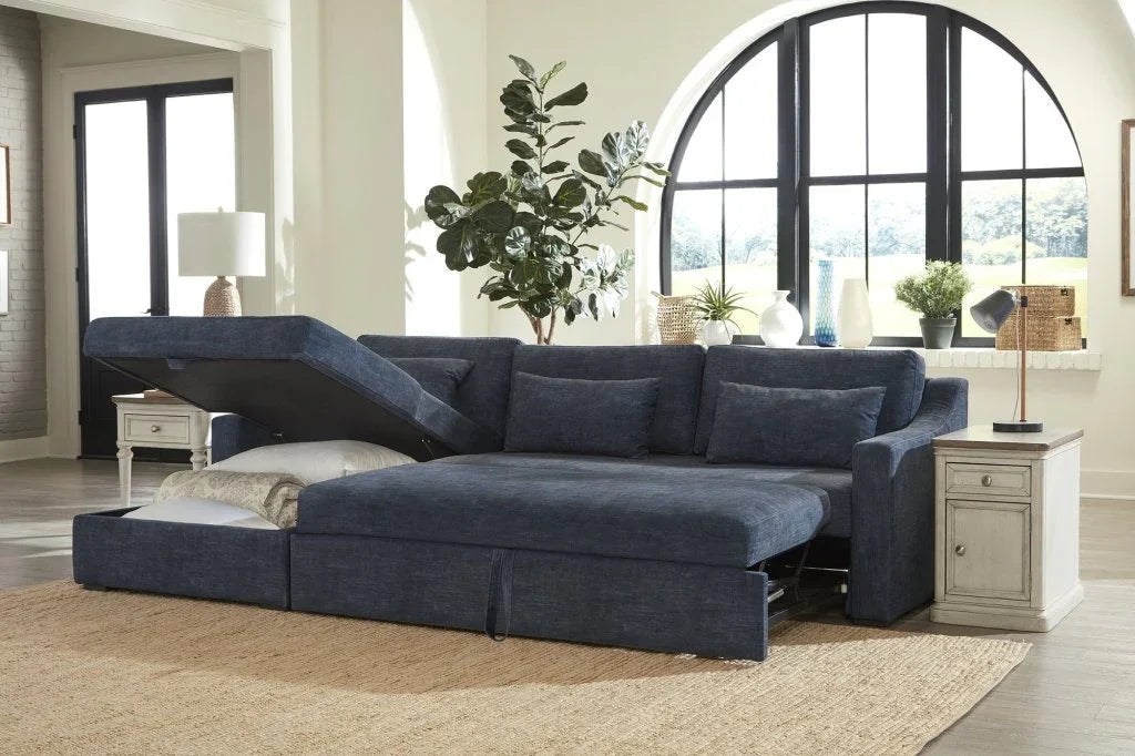 Wave Performance Fabric Sectional Sleeper (Set of 2)-Modular Sofas-Panama Jack-LOOMLAN
